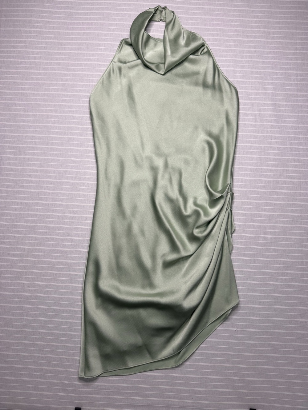 Gianni Bini Peyton Sage Satin Halter Dress – Size 4